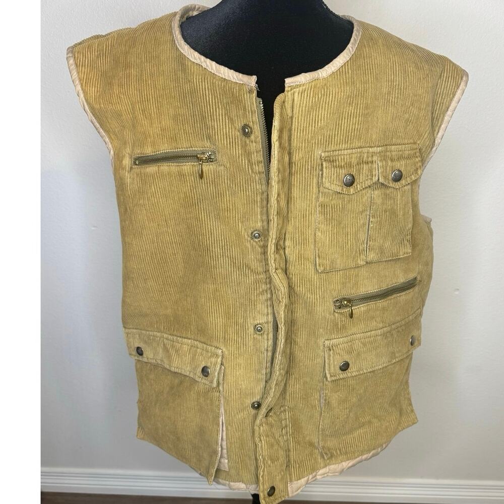 Vintage 80s Repage Corduroy Vest Mens Large Rare!